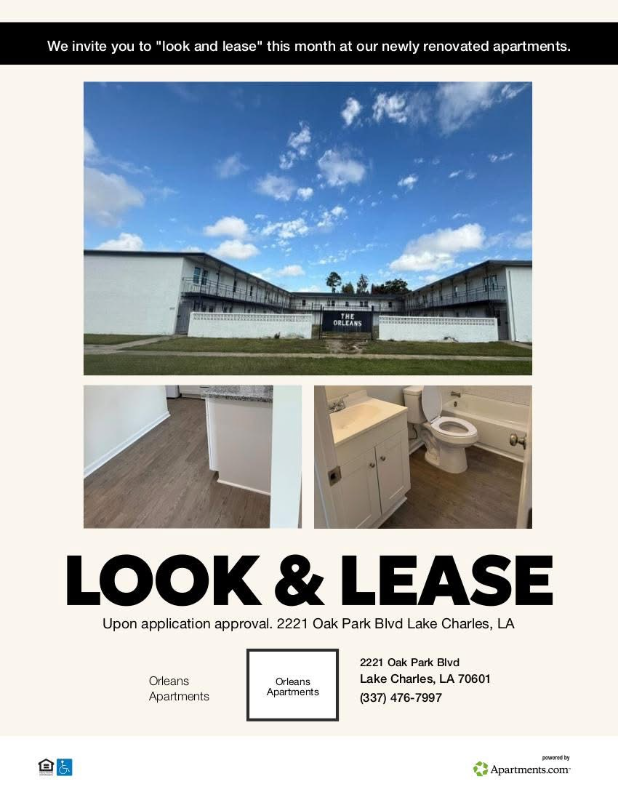 Lake Charles Apartment: 2221 Oak Park Blvd