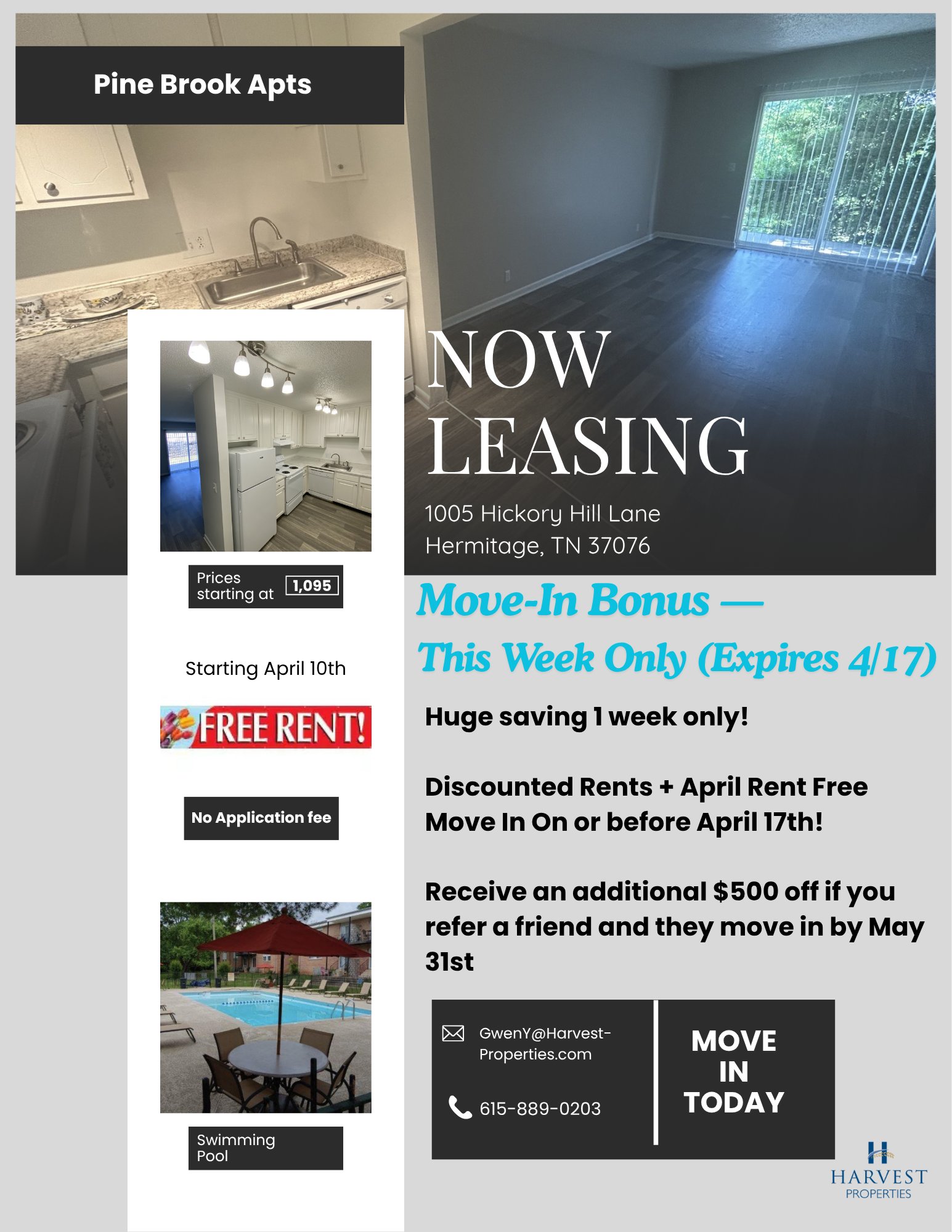 Hermitage Apartment: 1005 Hickory Hill Lane