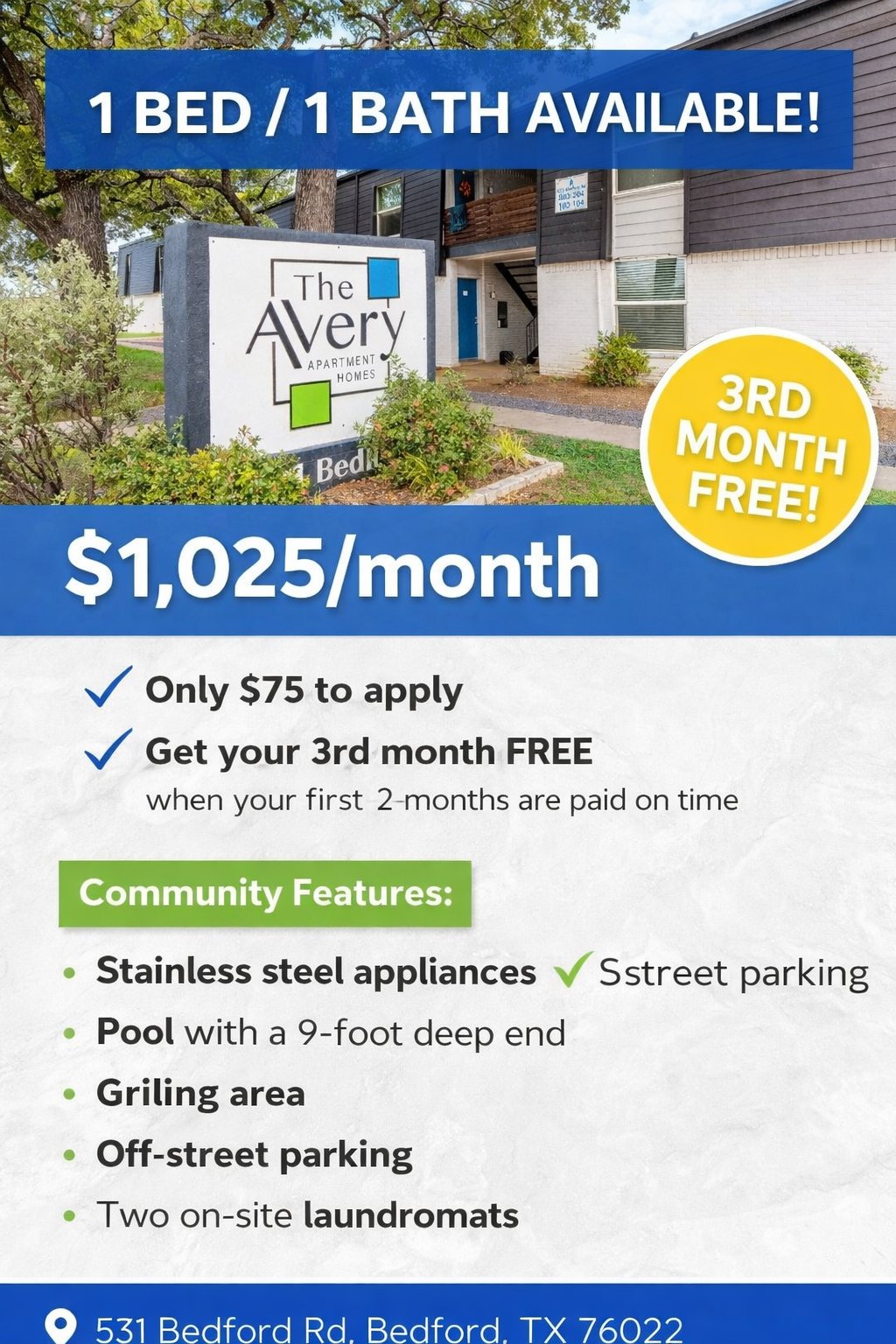 Bedford Apartment: 531 Bedford Rd.