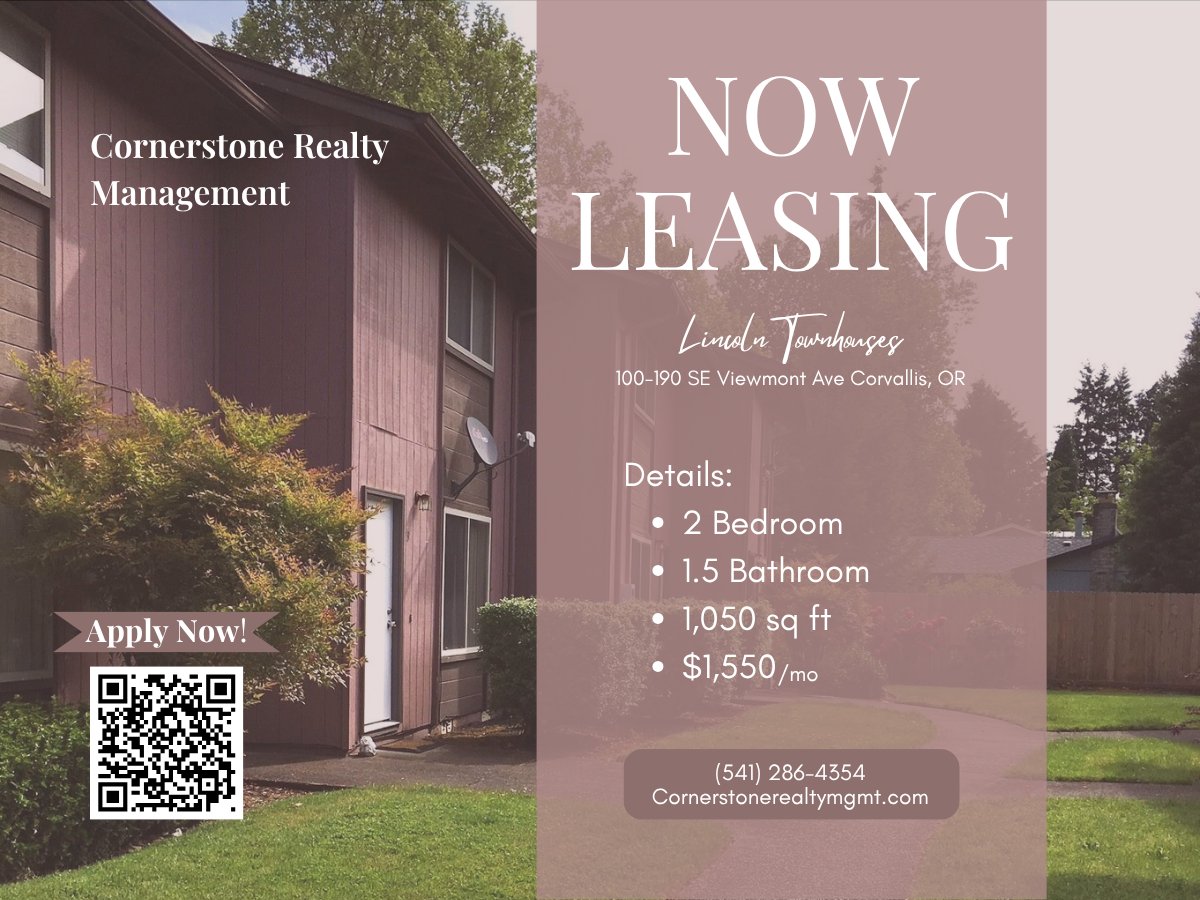 Corvallis Apartment: 100-190 SE Viewmont Ave