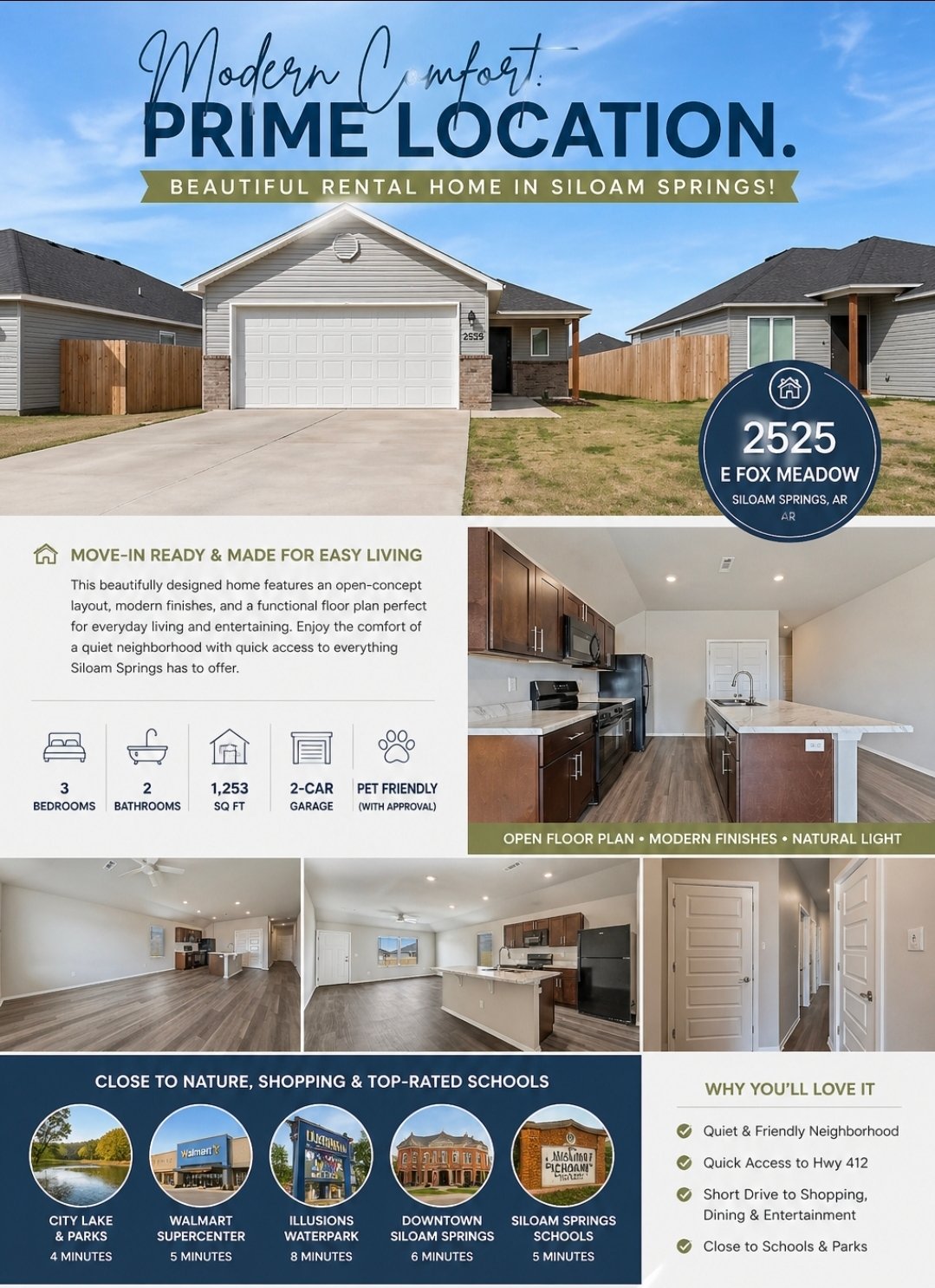 Siloam Springs House: 2525 East Fox Meadow