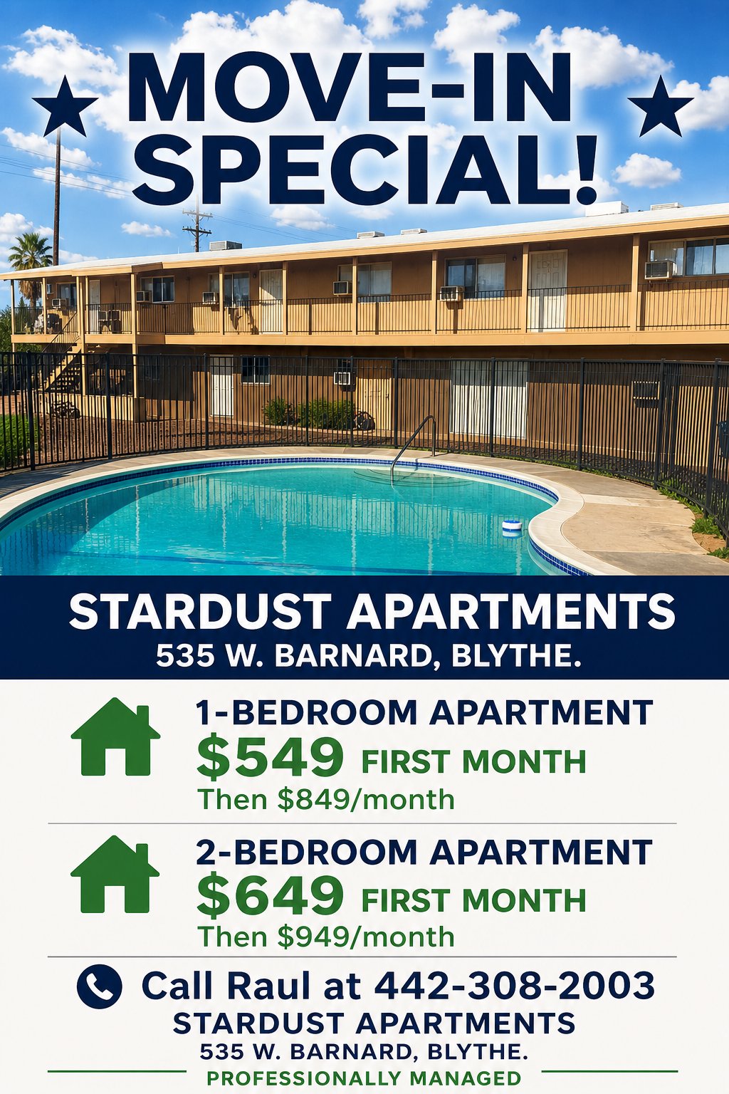 Blythe Apartment: 535 W. Barnard Street