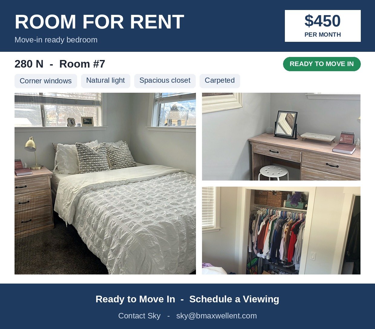 Provo Single Room: 280 N 900 W