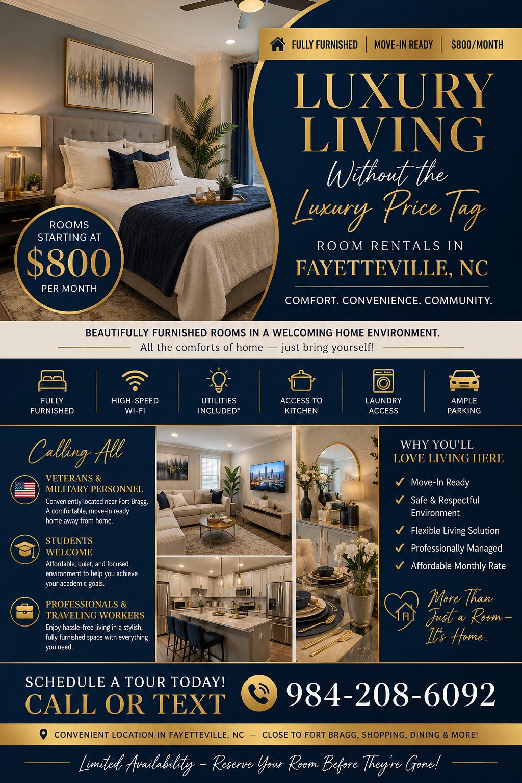Fayetteville Single Room: 1925 Progress St