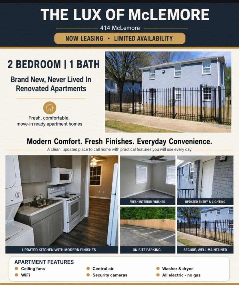 Memphis Single Room: 414 E McLemore Ave