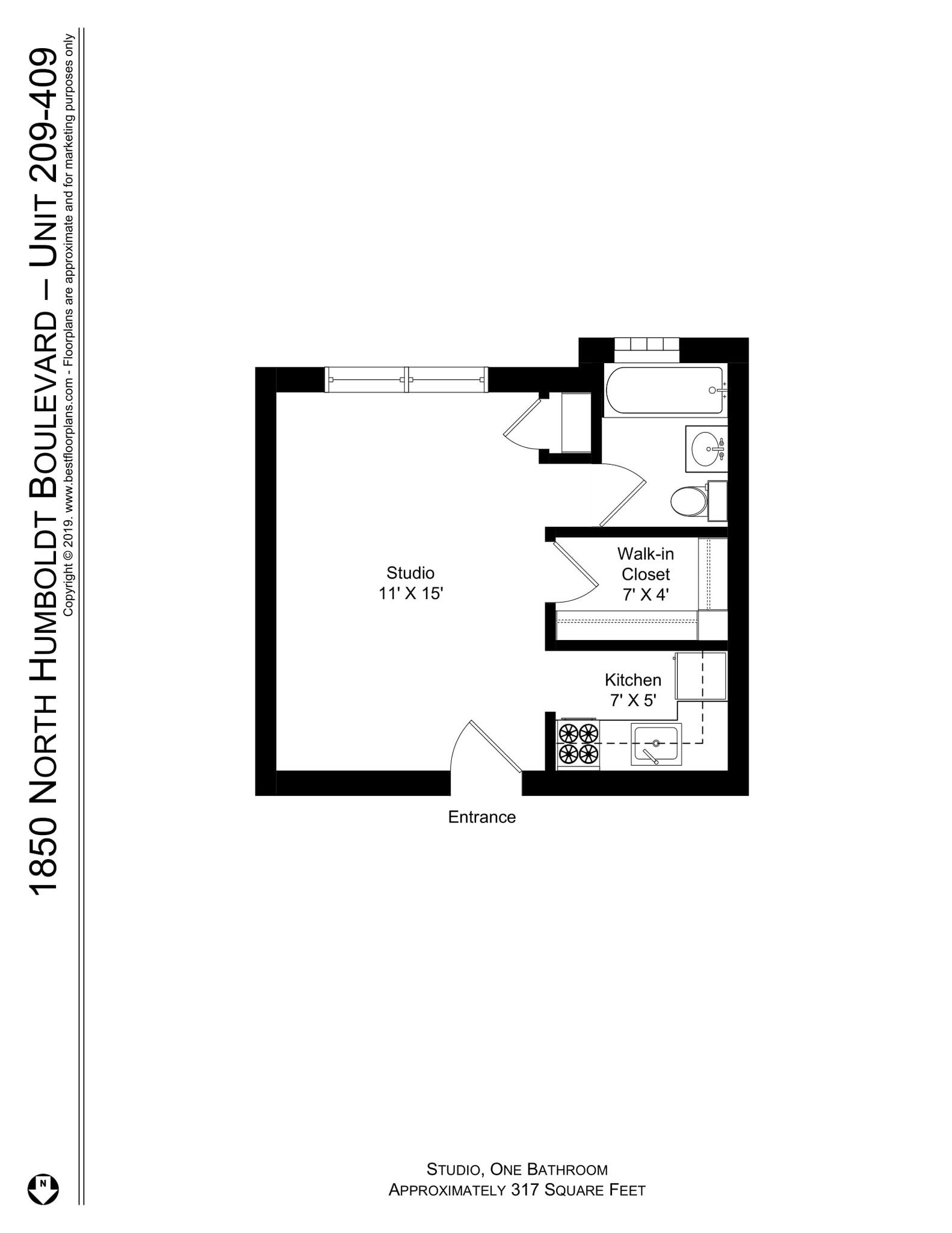 Chicago Apartment: 1850 North Humboldt Blvd