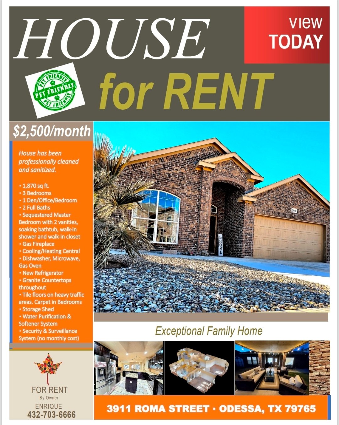 Odessa House: 3911 Roma St