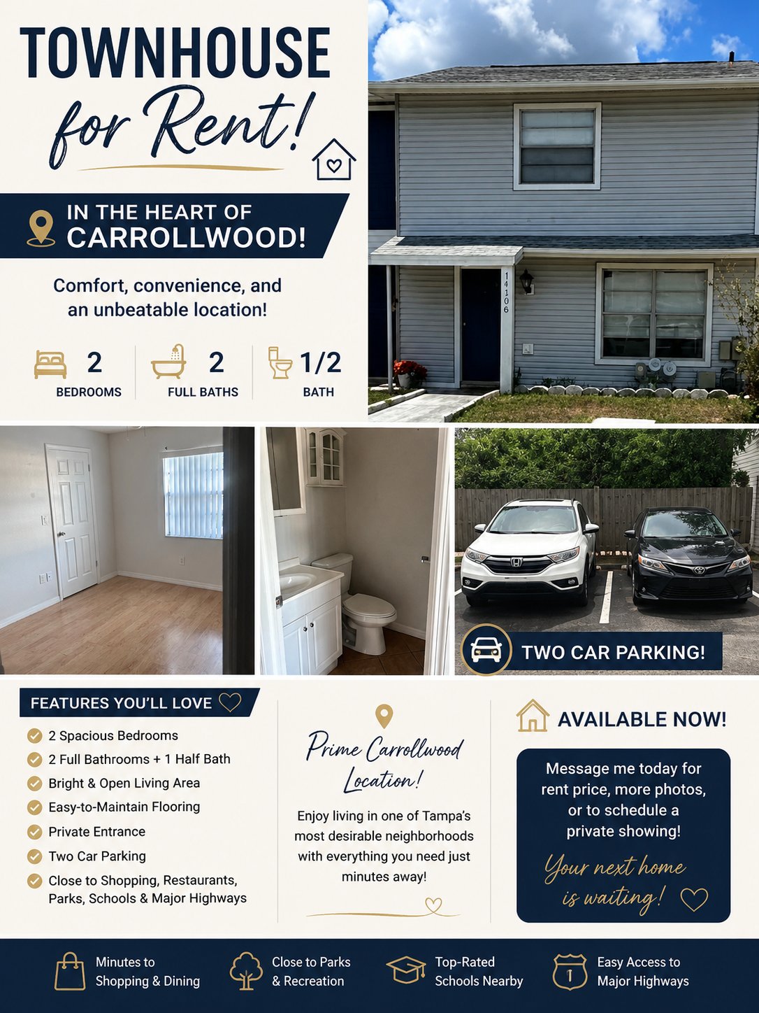 Tampa House: 14106 Village View Dr