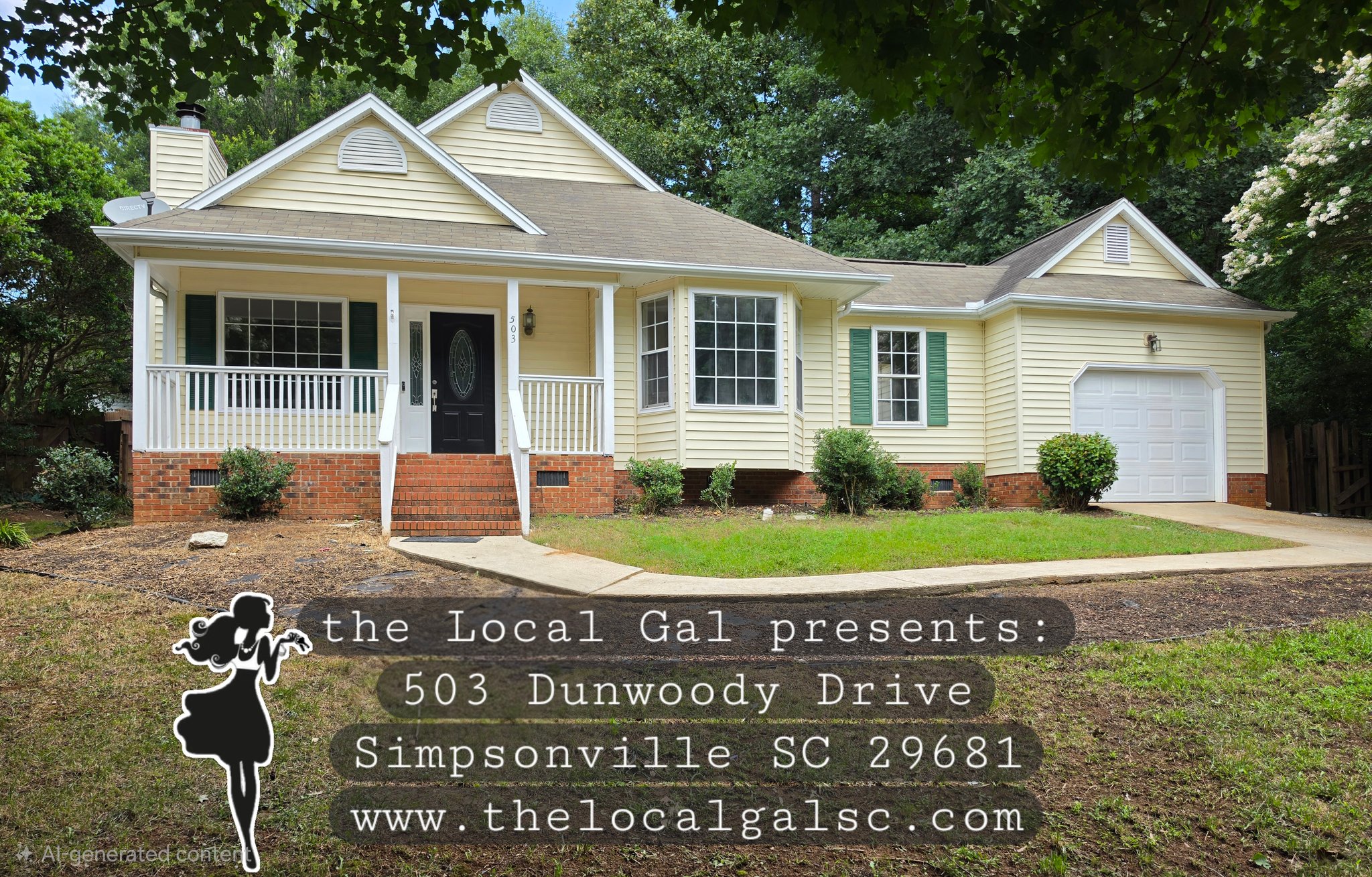 Simpsonville House: 503 Dunwoody Drive