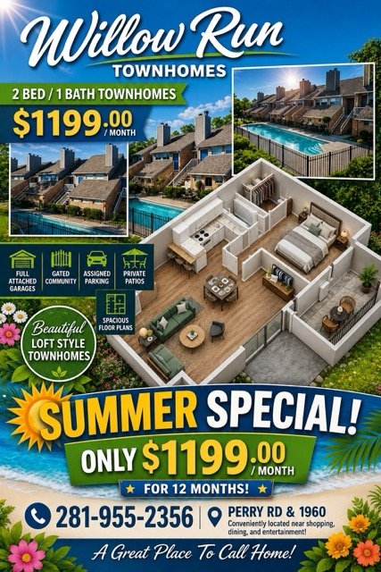 Houston Townhome: 11240 Perry Rd