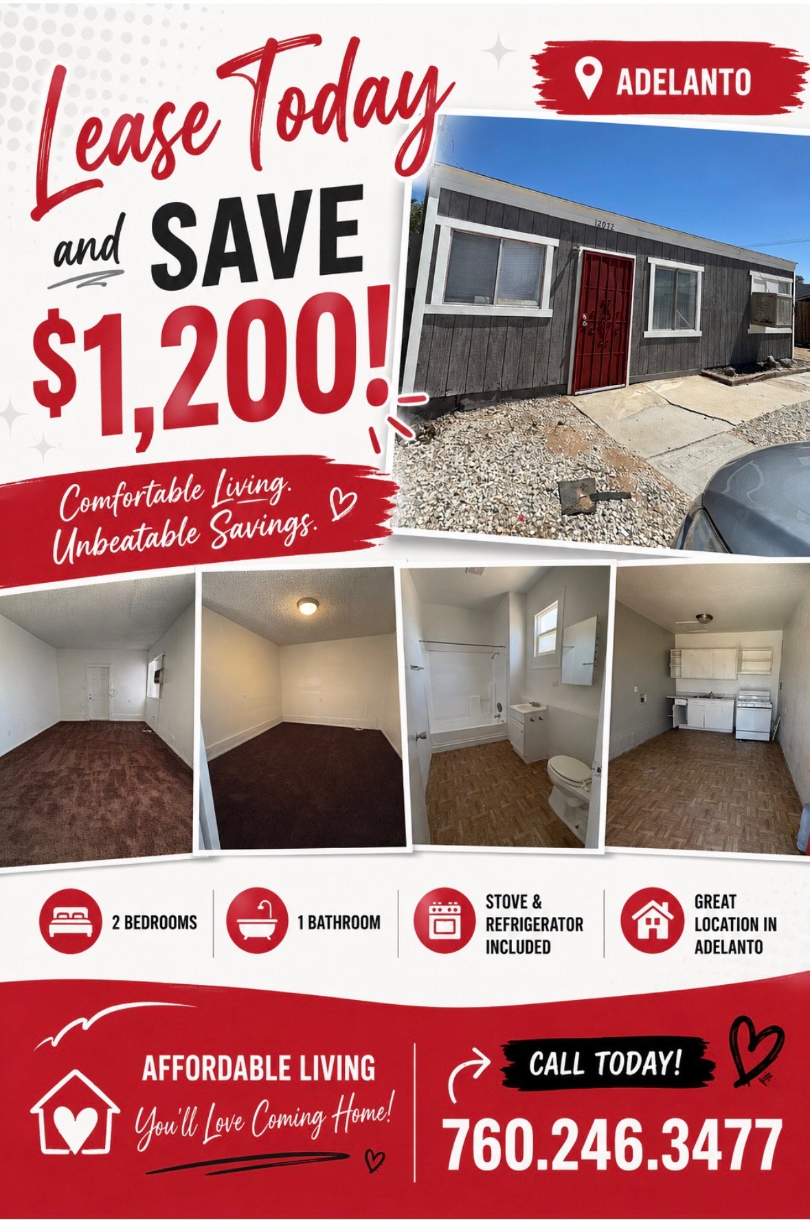 Adelanto Apartment: 12072 Aztec lane