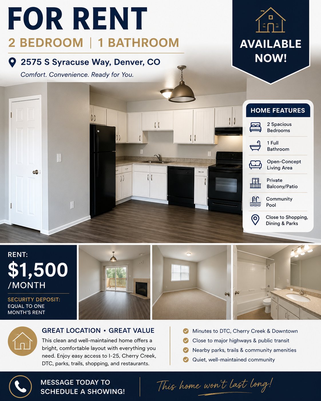Denver Condo: 2575 S Syracuse Way