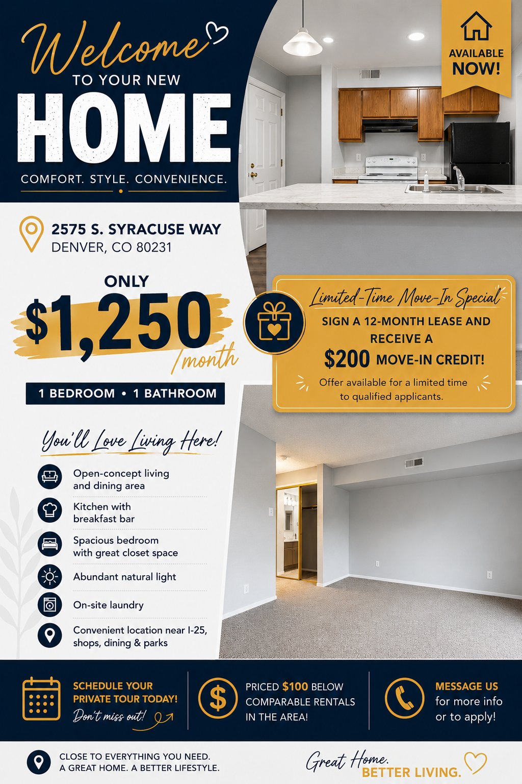 Denver Condo: 2575 S Syracuse Way