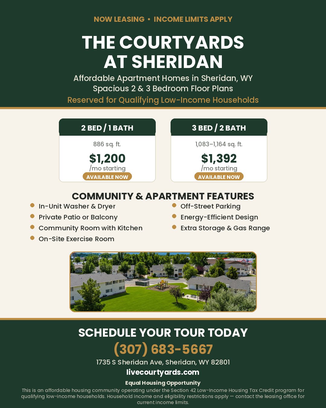 Sheridan Apartment: 1735 S Sheridan Ave Sheridan