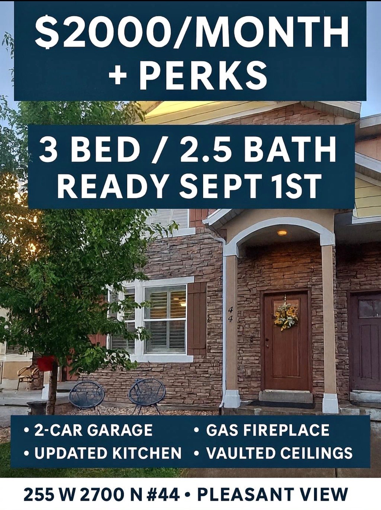 Pleasant View Townhome: 255 W 2700 N