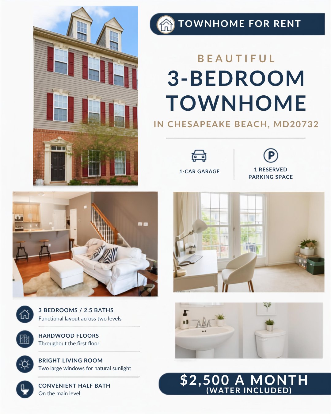 Chesapeake Beach Townhome: 2264 Forest Ridge Terrace