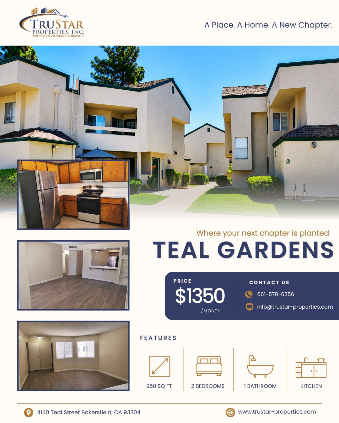 Bakersfield Single Room: 4140-1 Teal St