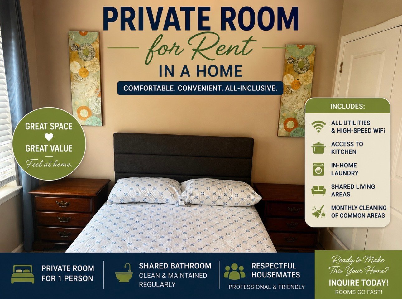 Middletown Single Room: 1909 Gladys Street