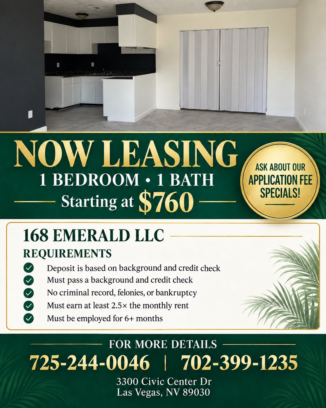 North Las Vegas Apartment: 3300 Civic Center Dr