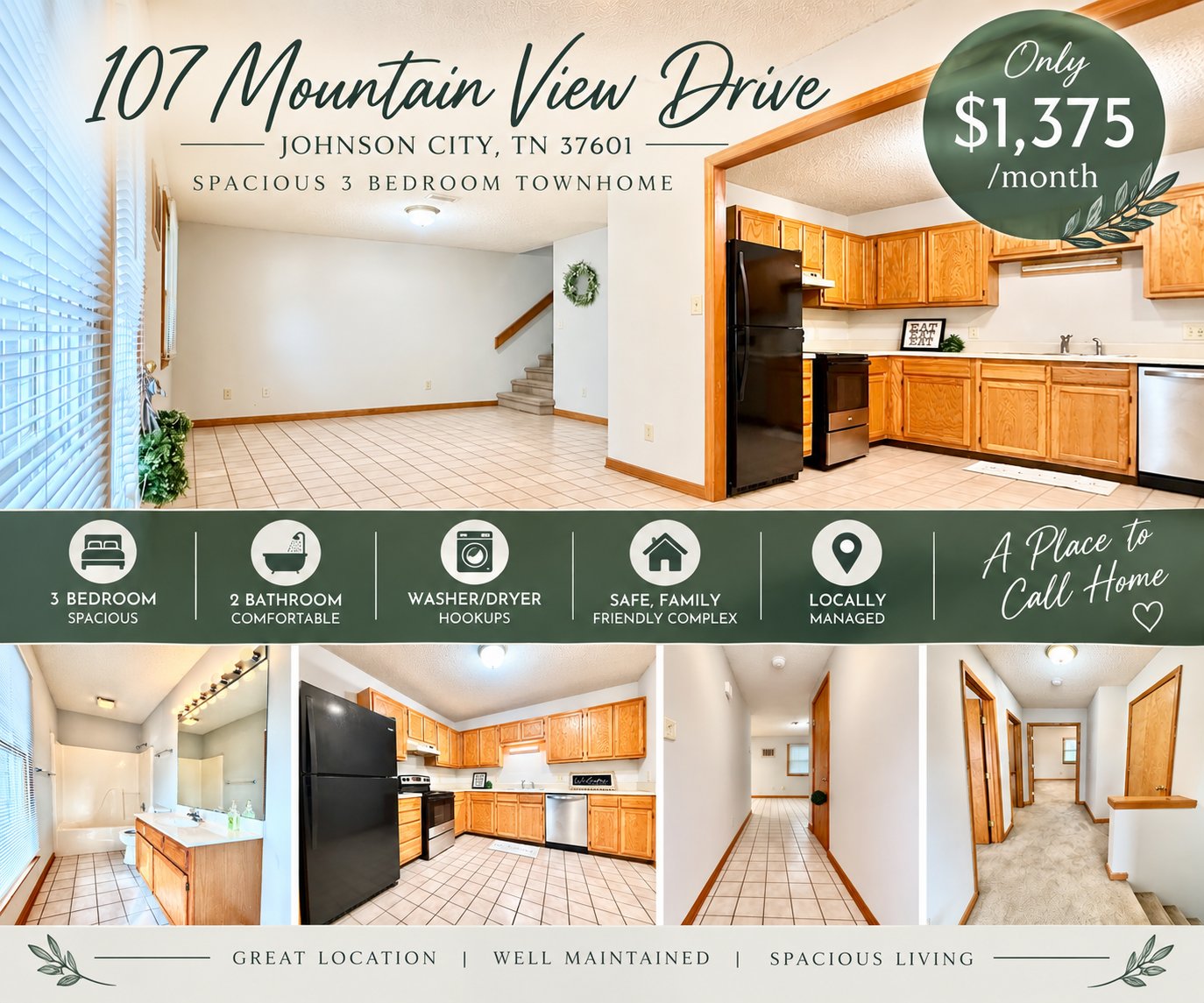 Johnson City Townhome: 103 Mountain View Dr